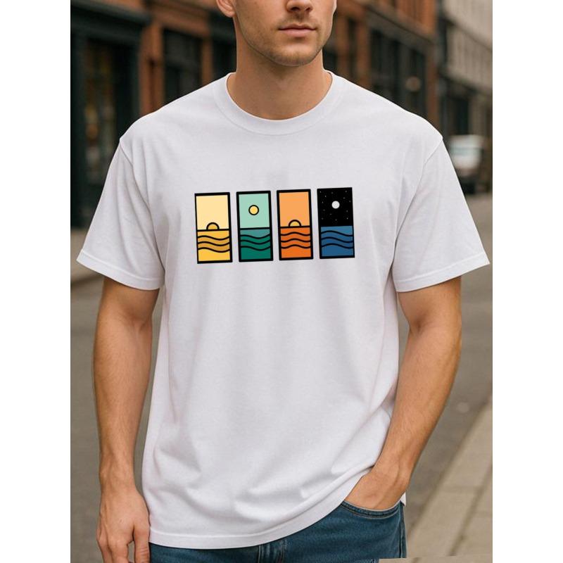 

European sizes The Four-pattern Season-patterned Print Is Suitable for Outdoor Sports and Weekend Casual Wear, as Well as for Daily and Home Wear 4XL