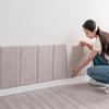 Self-adhesive Linen Upholstery Wall Sticker Cushion: Child-Safe Bedside Headboard and Tatami Surround