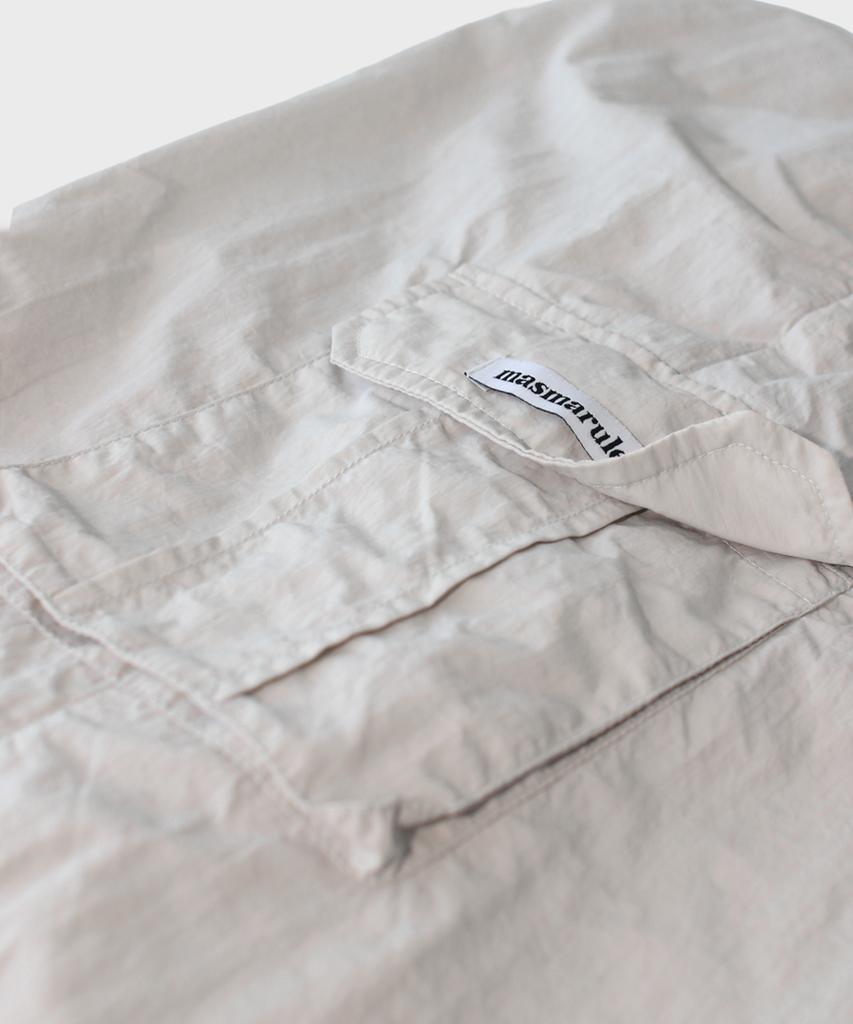 Maseumaluljeueopaeleol Essential Parasuit Shirring Cargo Pants_Light Gray