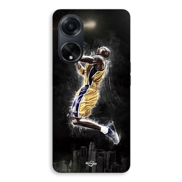 Coque de téléphone - MANIACASE - Oppo A98 5G - Silicone - Noir - Basketball Kobe Bryant 24