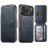 iPhone 17 Pro Flip Case: Card Slot, Magnetic, Wireless Charging Stand, Leather S25U