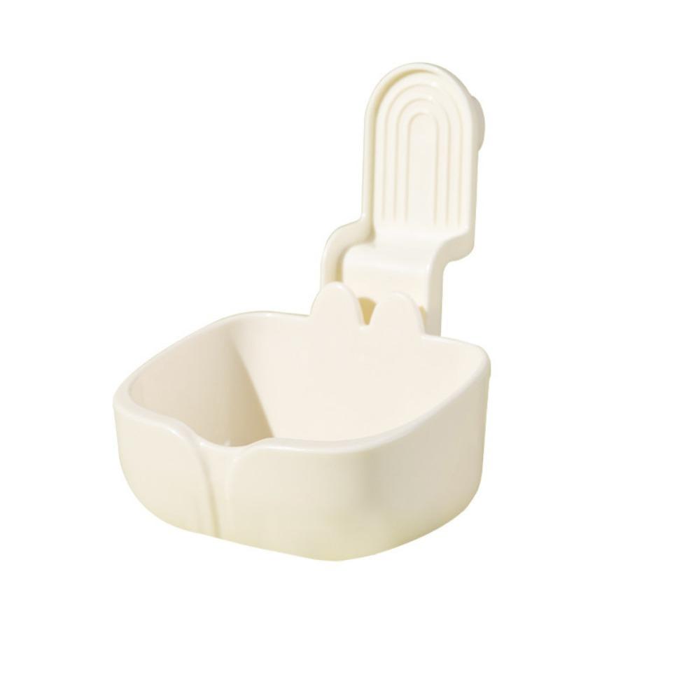 Non Tip Over Rabbit Food Bowl Bite Resistant Hamster Food Container Rabbit Feeding Dish Bird White