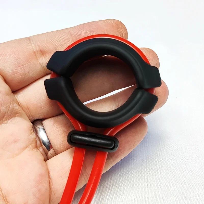 Gjenbrukbar penisring Pung Bondage Cock Ring Sexleketøy For Menn Kyskhetsbur Testikkel Bondage Lås Ring Voksen Sex Produktbutikk