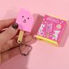 6Pcs/Set Little Bearshape Pudding Feeding Set Simulation Model Early Education Lunch Box Pudding Kawaii Role Play Play House