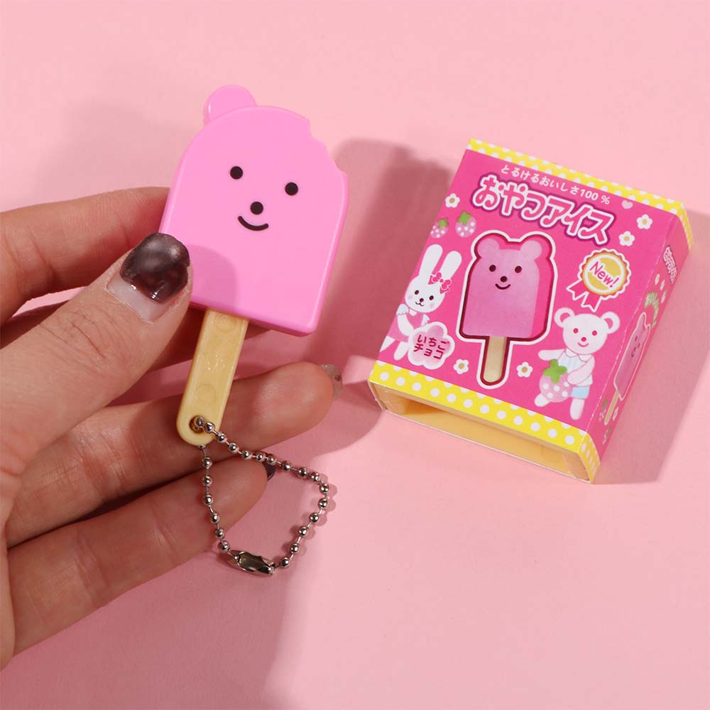 6Pcs/Set Little Bearshape Pudding Feeding Set Simulation Model Early Education Lunch Box Pudding Kawaii Role Play Play House
