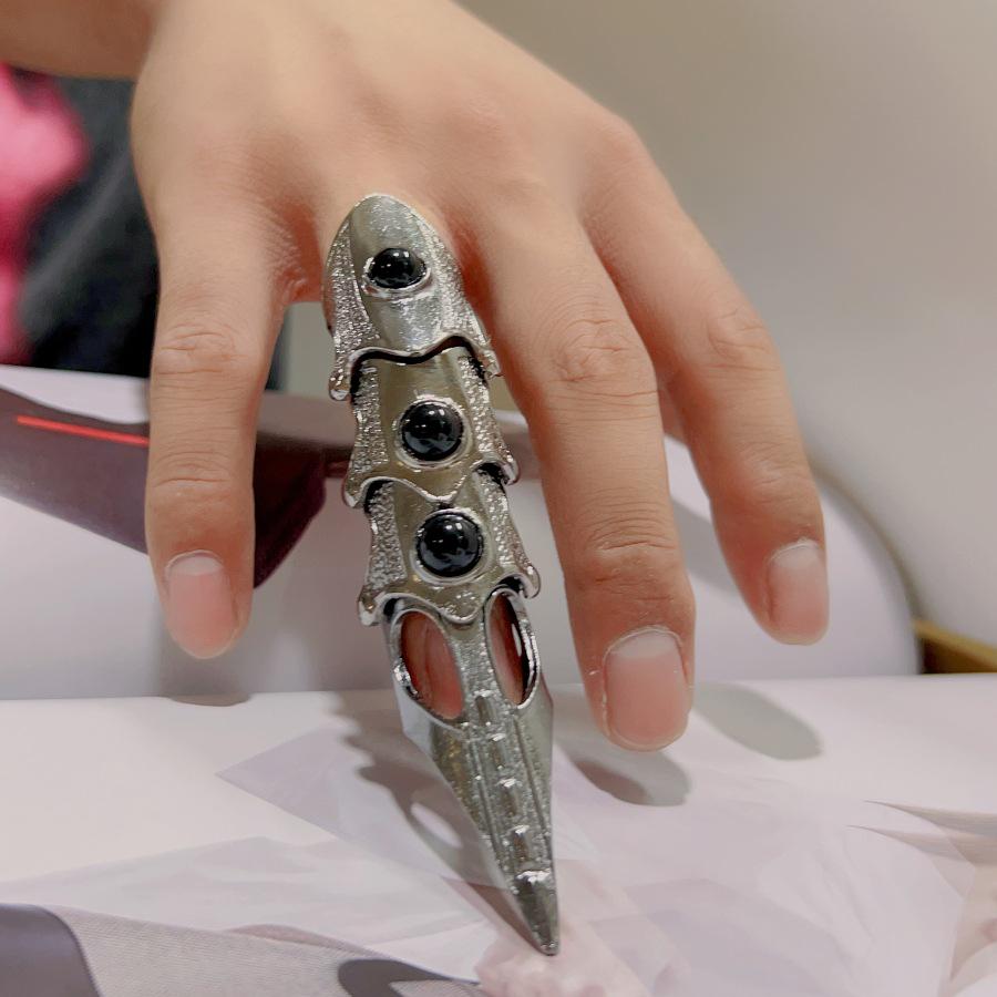European-American Punk Rock Animal Skull Pearl Ring