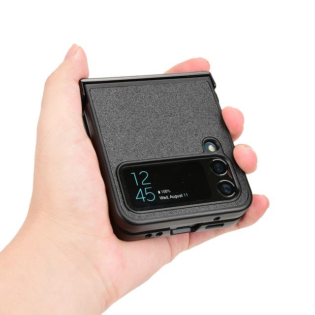 

Тонкий матовый чехол для телефона с защитой от падения для Samsung Galaxy Z Flip4 5g Flip 4 Flip3 Flip 3, удобные модные чехлы for Samsung Z Flip 3 чёрный
