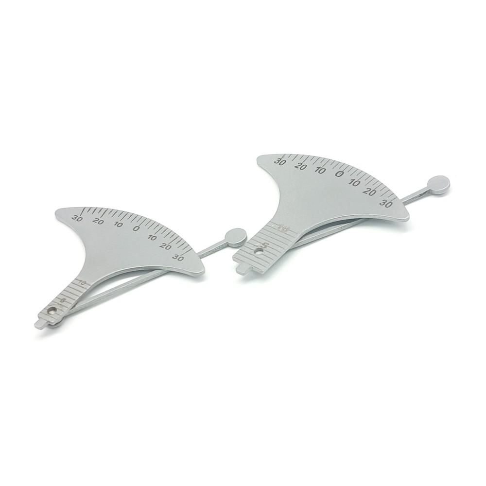 Set di strumenti per l'altezza e l'augulazione della cuffia dell'impianto dentale Righello per misurazione dell'altezza di taglio e del calibro di angolazione