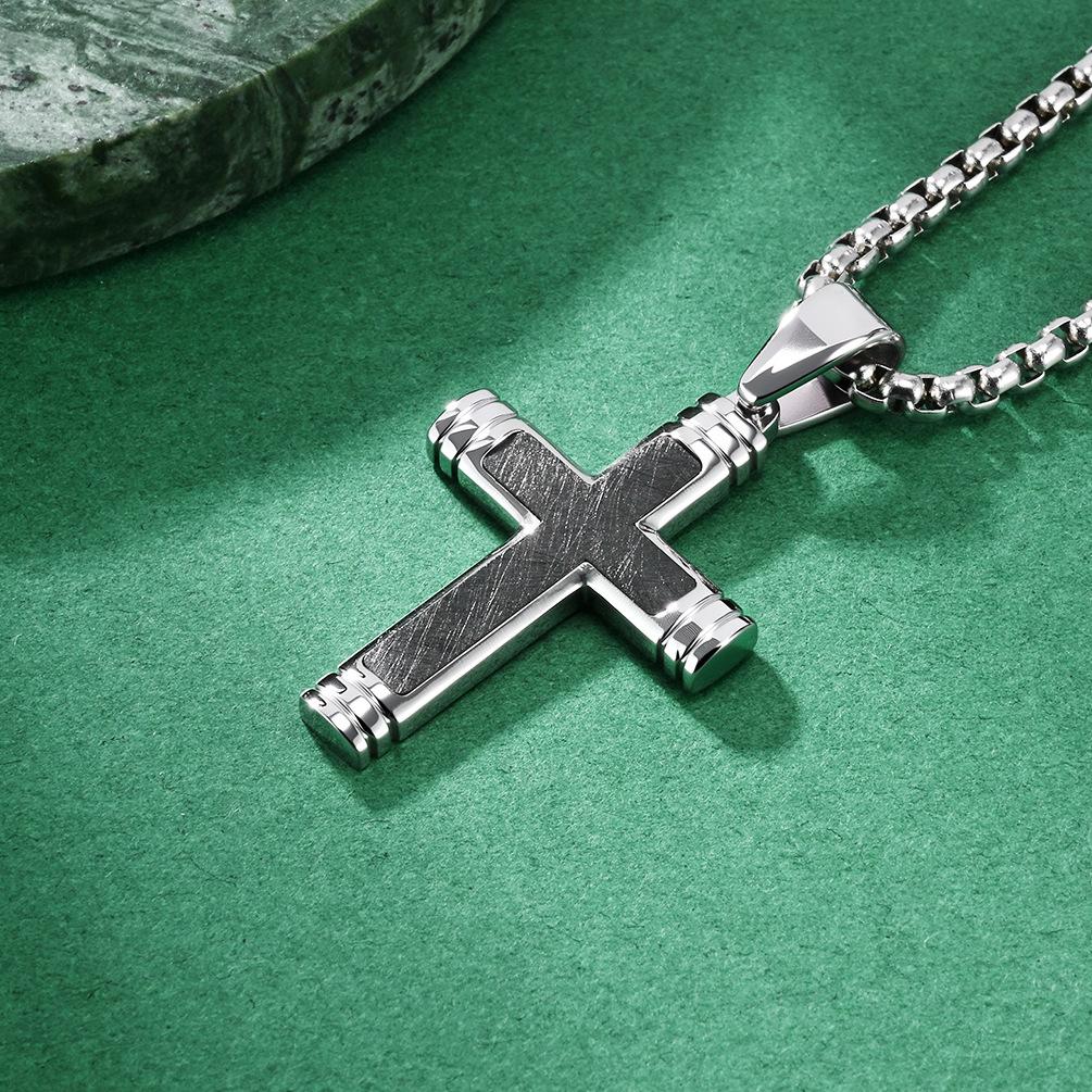 2025 Cross Pendant Men's Fashion Simple Personalized Jewelry Exquisite Gift Necklace