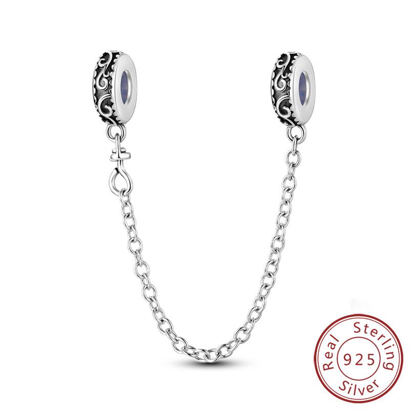 

Шармы-цепочки безопасности подходят для оригинальных медных шармов-бусин луна звезда бабочка сердце цепочка безопасности для женских украшений подарок