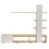 Woonkamerkast, Woonkamermeubelset 180 x 33,5 x 151,5 cm, Geschikt voor TV's onder 60 inch, Moderne Eiken Wit TV-meubel, TV Wandmeubel Set