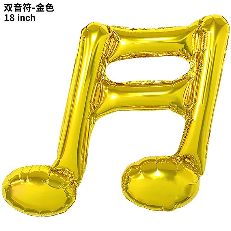 

16 точек Двойная музыкальная нота Алюминиевый пленочный шар Музыкальный символ Музыкальный инструмент Шар Одинарная музыкальная нота Ноты Моделирование Гитары Декоративный double music note gold