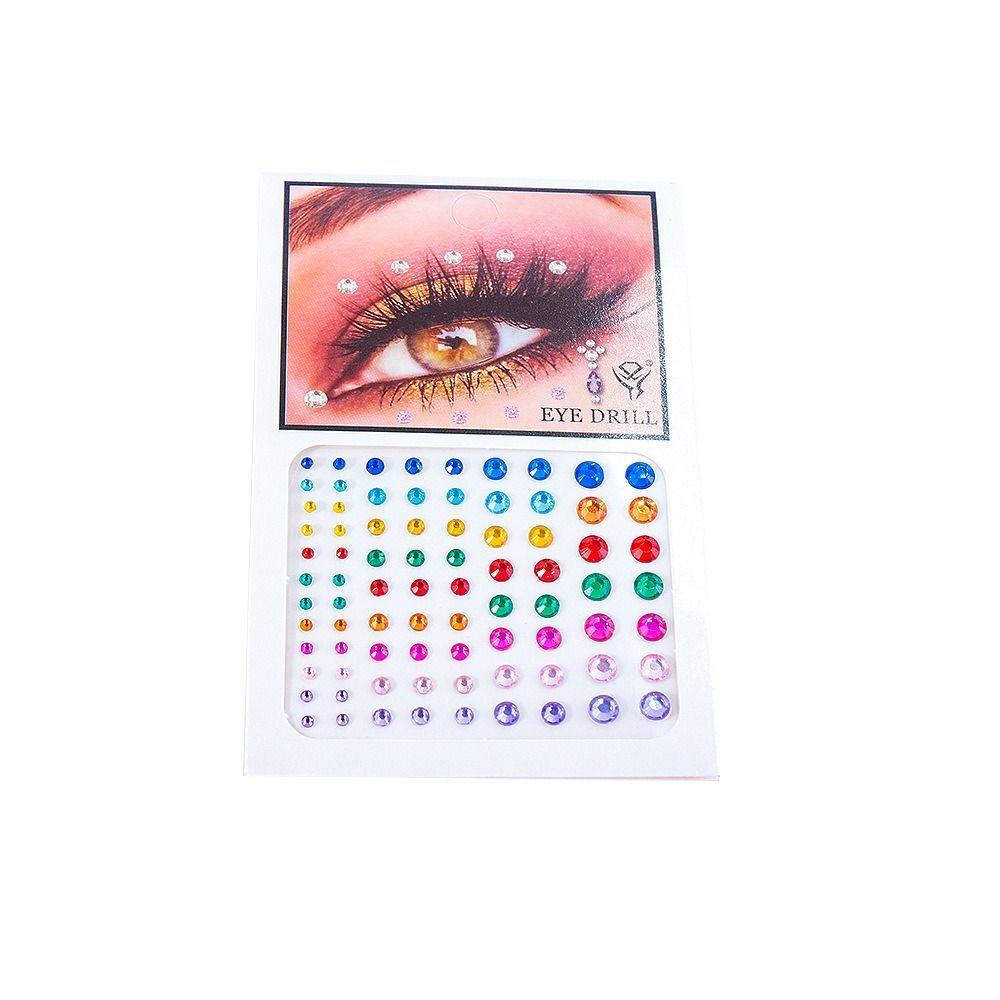 

Pearls Festival Makeup Decor Temporary Tattoo Sticker Face Body Colored Rhinestone Nail Art Charms 04