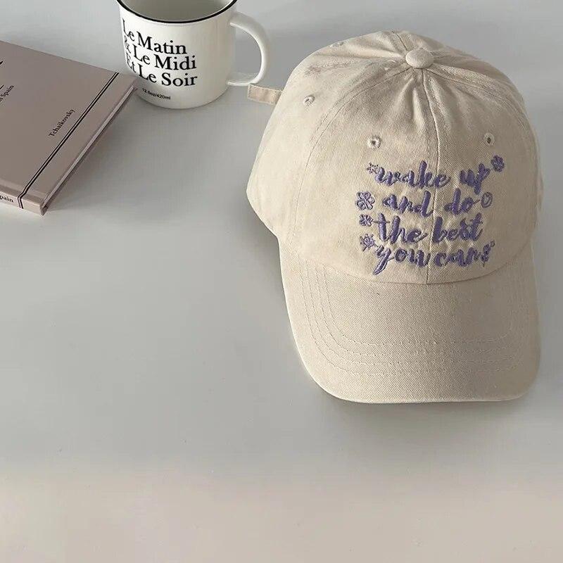 

Модная бейсболка с надписью для женщин и мужчин, вышитые хлопковые кепки с вышивкой, регулируемая повседневная шляпа от солнца Snapback Adjustable бежевый