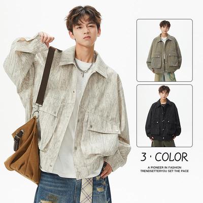 Men's Retro Multi-Style Workwear Baseball Jacket - Trendy, Loose, and Versatile