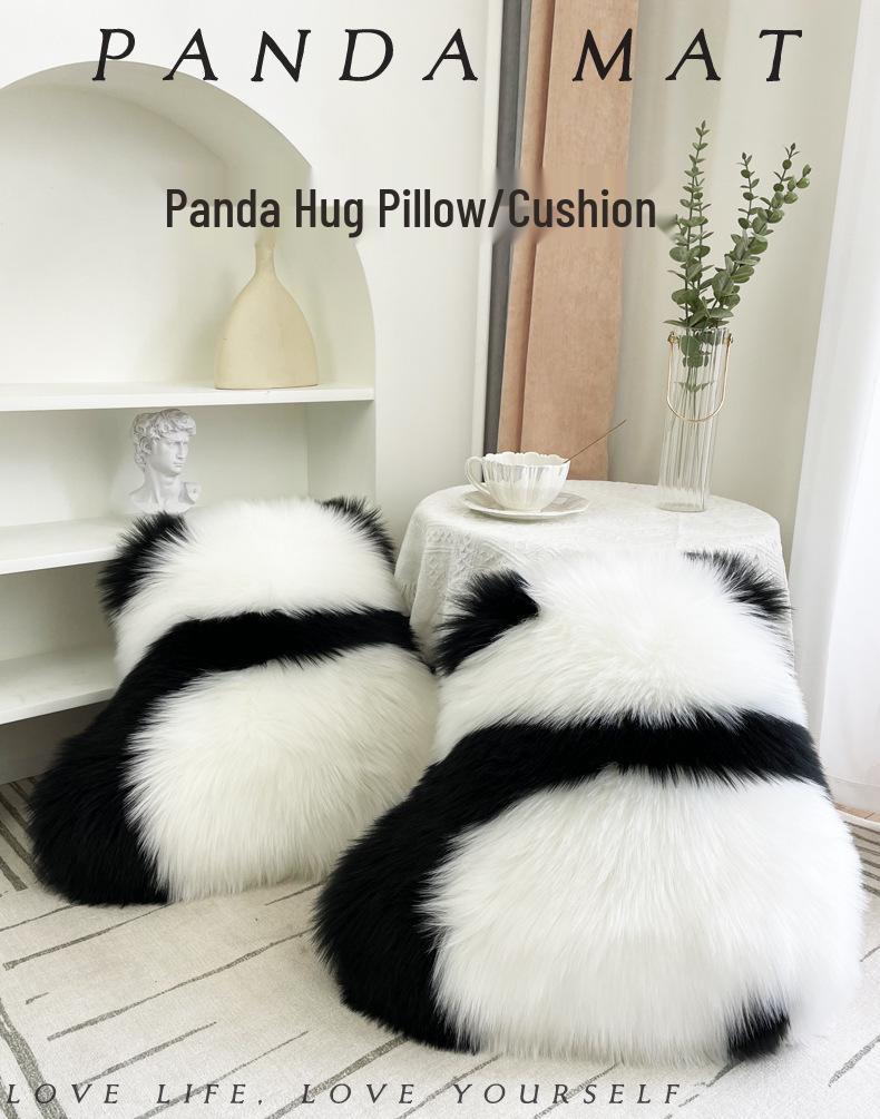 Plüsch-Panda-Rücken-Umarmungskissen - Niedliches Sofakissen, Nachttischkissen und Rückenlehnenkissen für das Wohnzimmer.