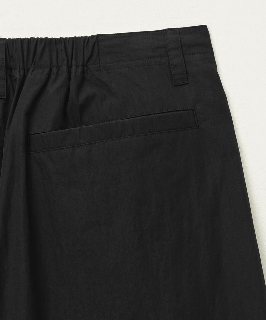 Seteo Curved Parachute Pants Black
