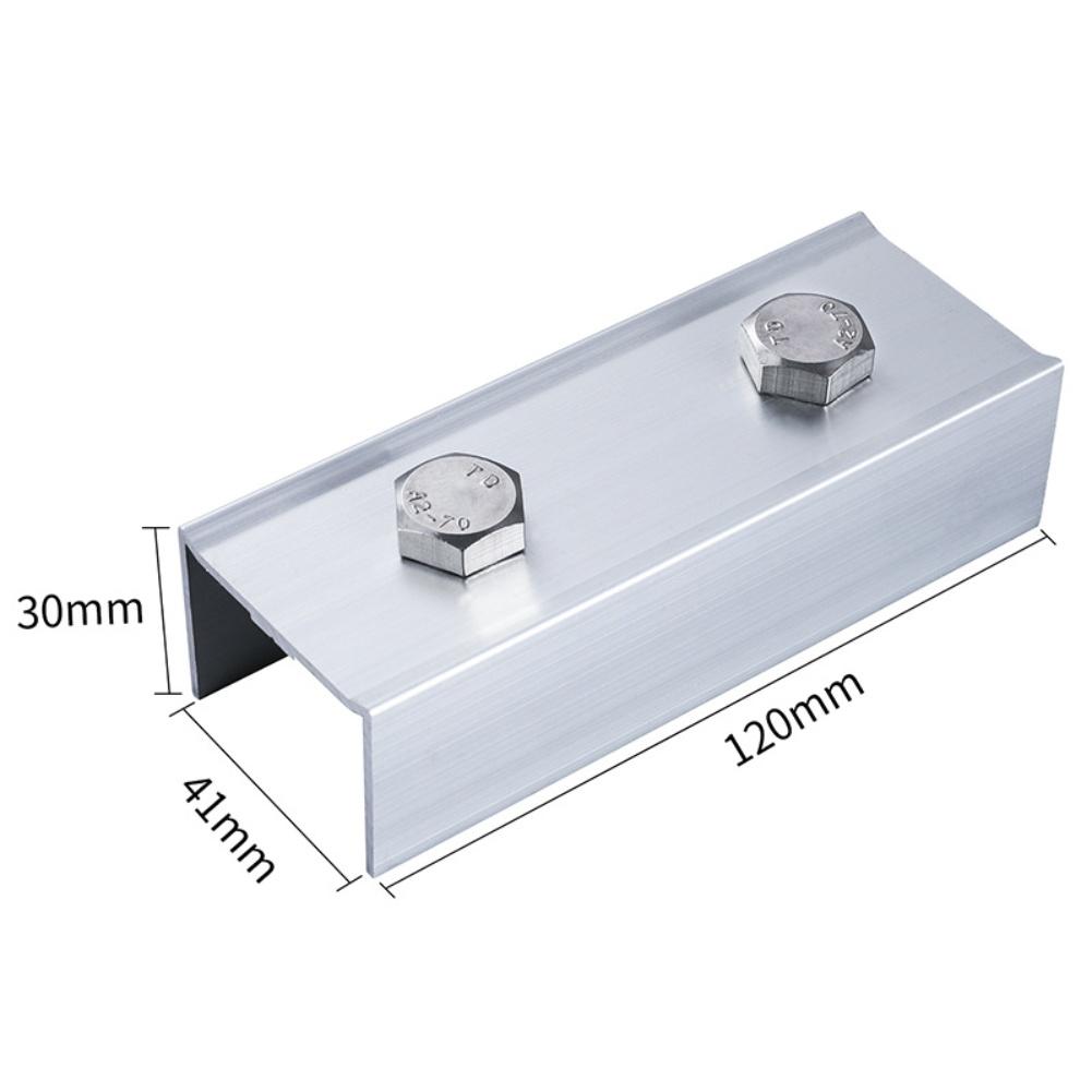 Set of 8 Aluminum Alloy Solar Panel Bracket Connectors 120 by 41 by 30 Mm for Reliable Solar Panel Frame Installation