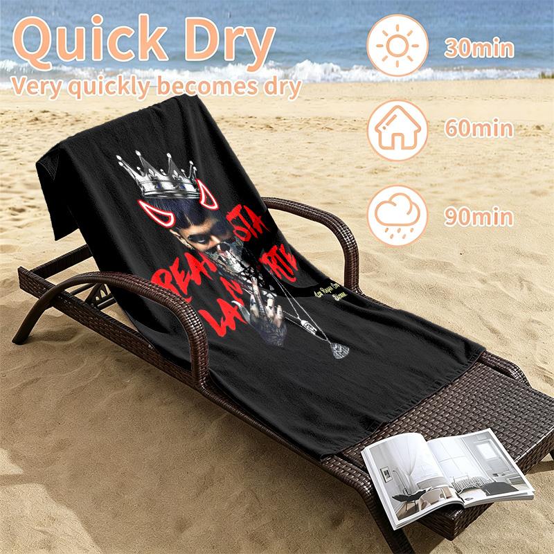 Anuel AA Beach towels also serve as bath towels summer essential a musthave for the outdoors the beach and the pool