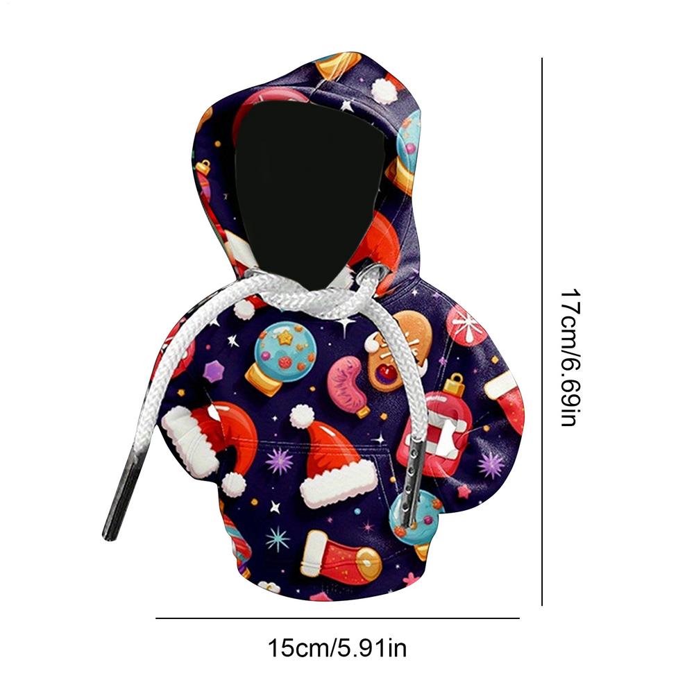 automobile Gear Shift Hoodie Christmas Small Gear Shift Knob Cover Funny Protector Universal Car Shift Lever Interior Decor фиолетовый