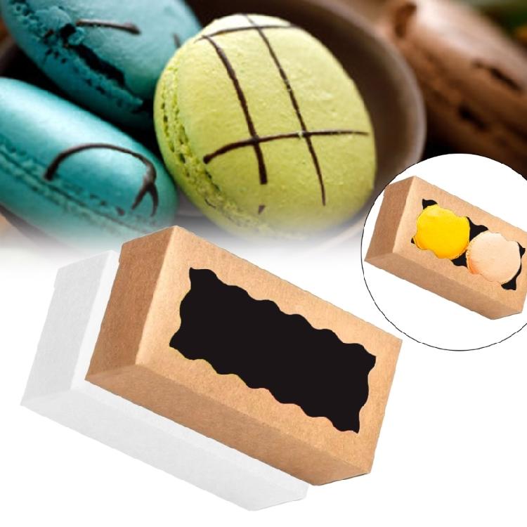 50pcs Cardboard Pastries Boxes Elegant Dessert Presentation Box Cupcake Holders Macarons Display and Packaging Case