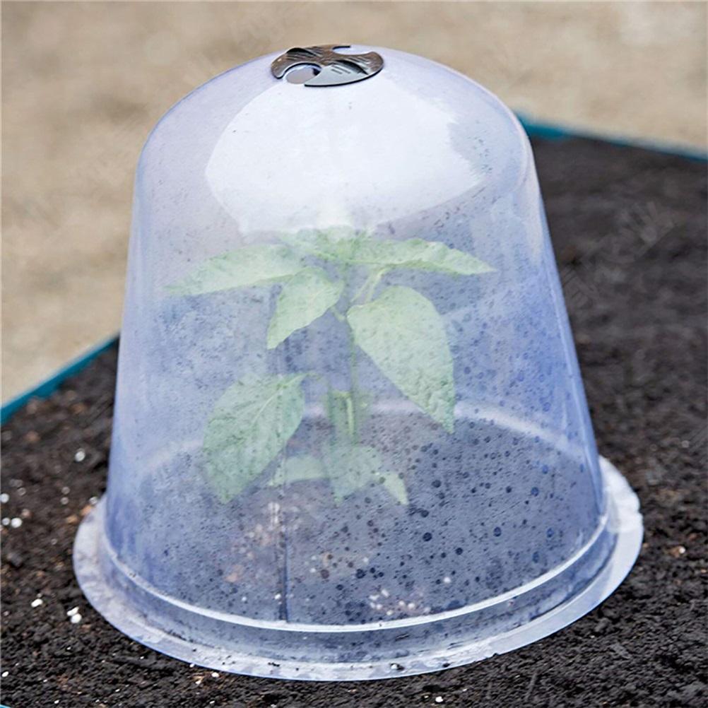 6PCS Reusable Garden Plant Cloche Plastic Dome Protective Seedling Covers for Outdoor Garden