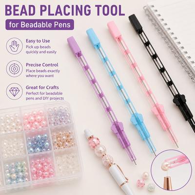 Push-button Type Bead Placement Pen Ergonomic Grip Bead Positioning Pen  DIY Educational Toys