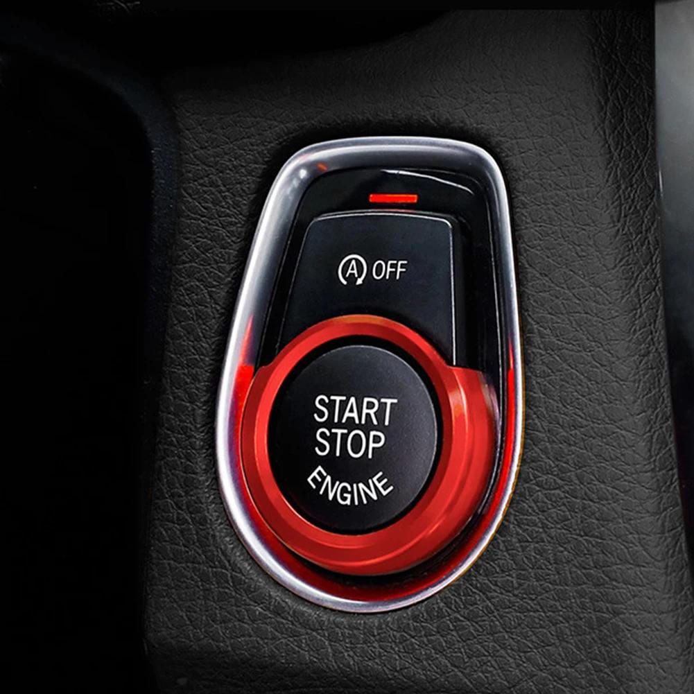 For 1 2 3 4 Series X1 F48 F20 F21 F30 F32 F33 F34 F36 F45 F46 Car Engine Start Button Stickers Ignition Key Ring Trim Cover