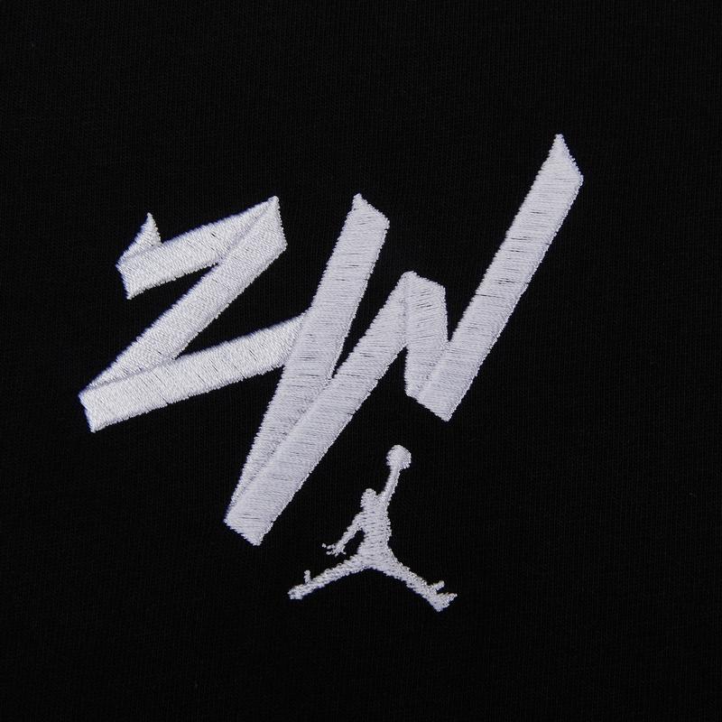 Jordan Zion Short Sleeve Tee with Alphabet Pattern Men Tops Black DM4032-010