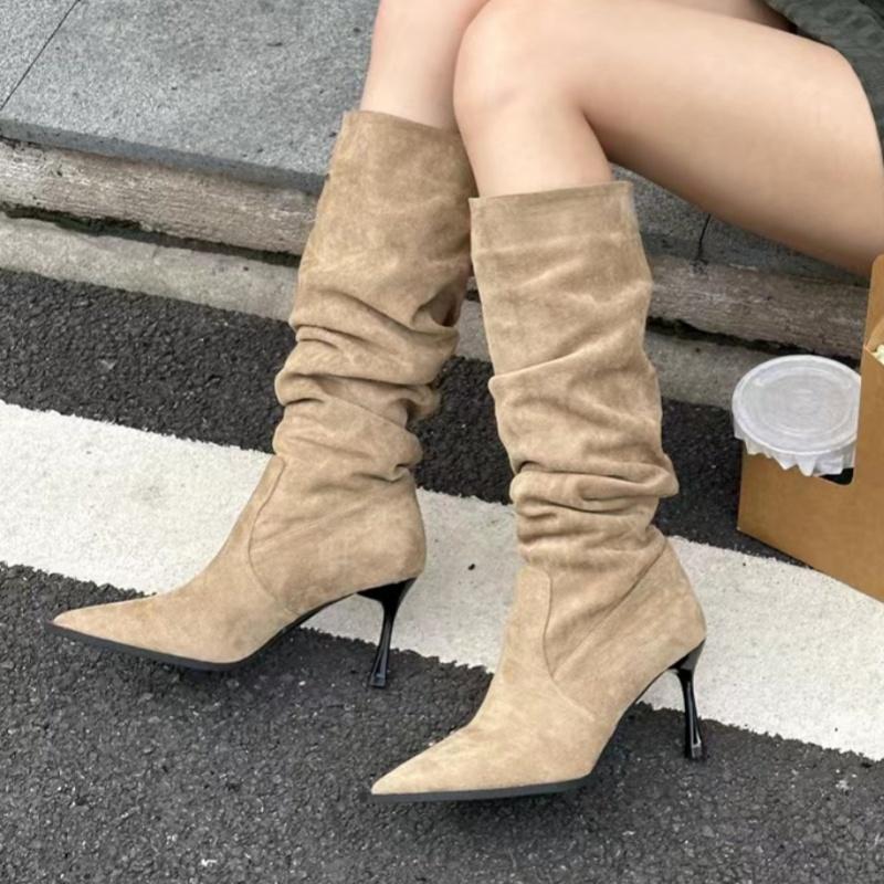 

Зимові Зручні/Зігрівальні/Повсякденні Зносостійкі Чоботи для ходьби на тонких підборах Модні Нові Гостроносі Сексуальні Банкетні Чоботи на високих підборах Жіночі 36 хакі