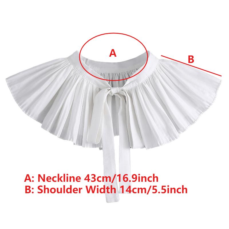 Lapel Fake Collar Shawls Vintage Detachable Shirt Collar for Women Blouse Sweater False Collar Shoulder Wraps Neckwear Ties