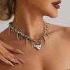 Elegant Irregular Heart Pendant Necklace Designs for Trendy Women Seek Individuality and Romance Daily Casual Use