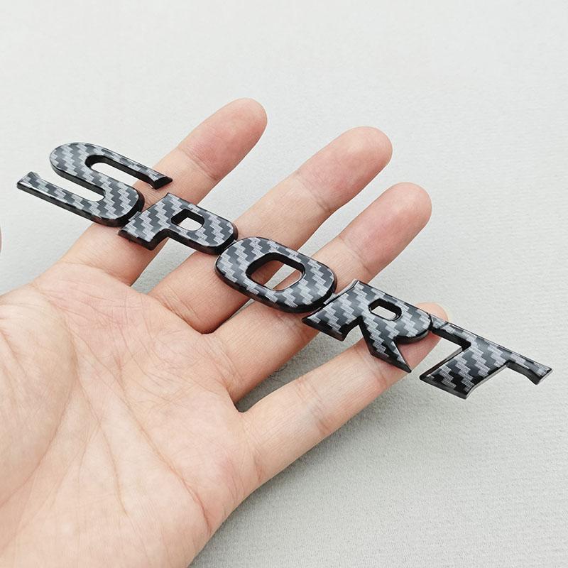 3D ABS Chrome Car Letters Logo SPORT Badge Sport Stickers Car Rear Trunk Emblem For Toyota Camry RAV4 Corolla Yaris Accessories