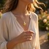 Zircon Couples Collar Cute Long Chain Choker New Birthstone Child-Shaped Necklace Daily