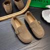 2025 spring new soft-soled soft-faced matte fashion Doudou shoes one-pedal flat-soled single shoes women's versatile mother shoes