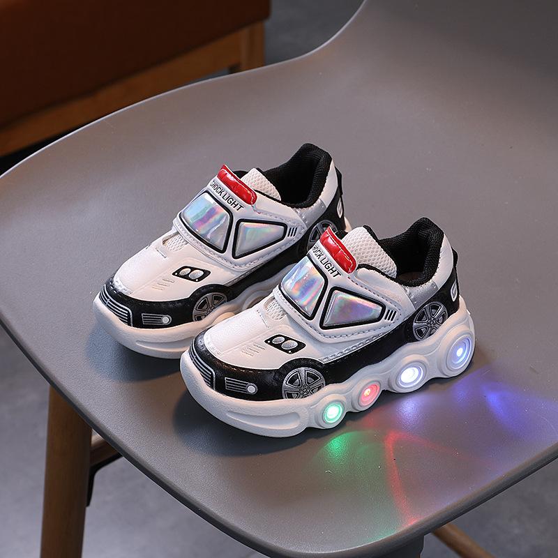 Children's Flashing Light Sneakers, Ages 1-6, Soft Sole, Toddler Casual Sports Shoes