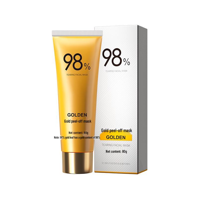AOAK Gold Peel-Off Mask for Exfoliating, Deep Cleansing, and Pore Shrinking - Ideal for Blackheads and Summer Use on Female Faces.