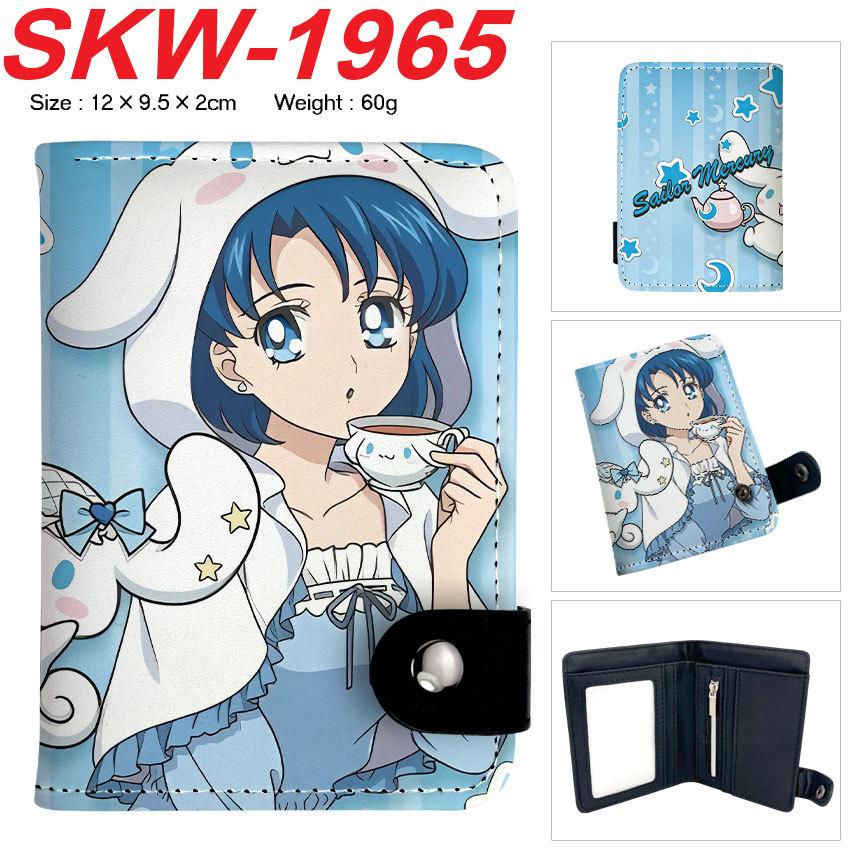 Sailor Moon Anime Print Vertikale Druckknopf-Geldbörse Luna Bunte Kartenhaltertasche Mini-Münzbörse 1 Stück