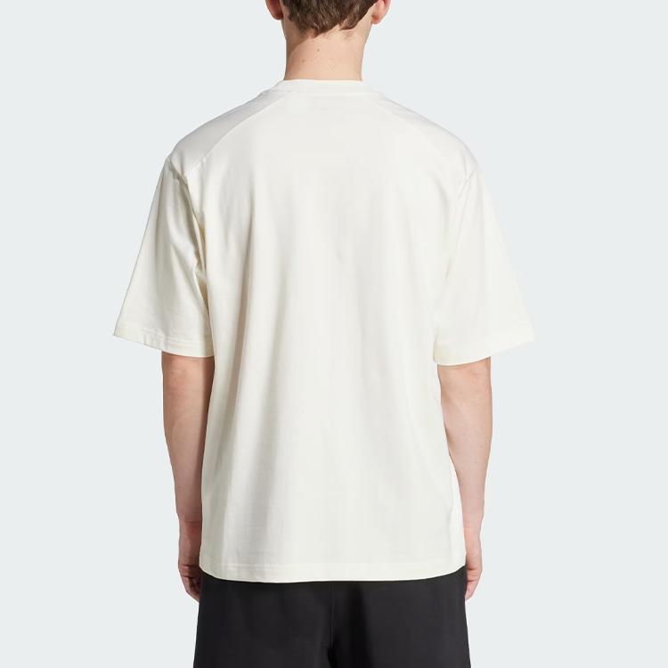 Adidas Sportswear Codes Doodle Comfortable Soft Fashionable Versatile Loose Casual Sports Short Sleeve T-Shirt Men T-Shirt Off-White JJ3968