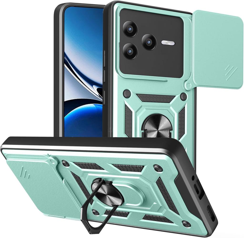 Armor Case For Xiaomi Poco F7 Pro F7 Ultra 5G Cover Lens Protection With Ring Magnetic Holder Coque Fundas Capa