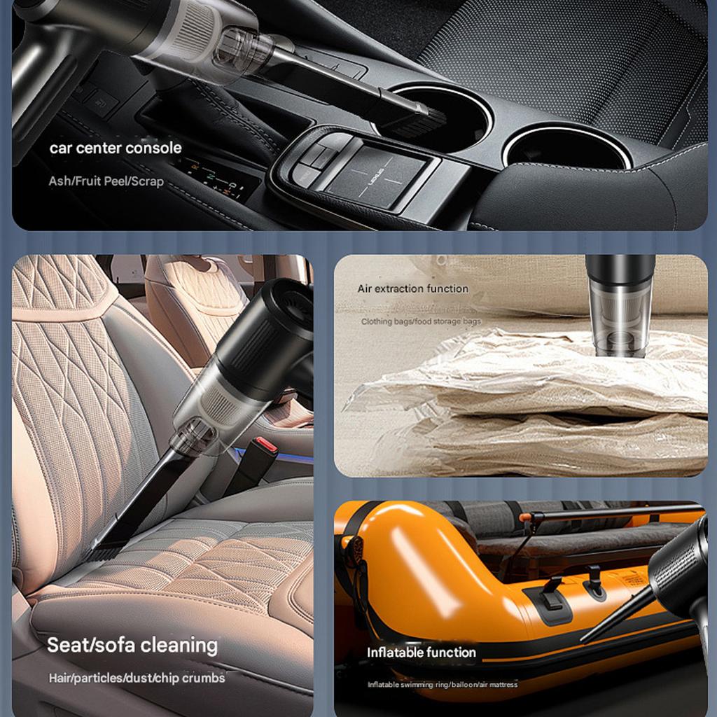 Lightweight Easy Carry Car Vacuum Cleaner with Multiple Attachments High Performances for Efficient Dust & Debris Removal