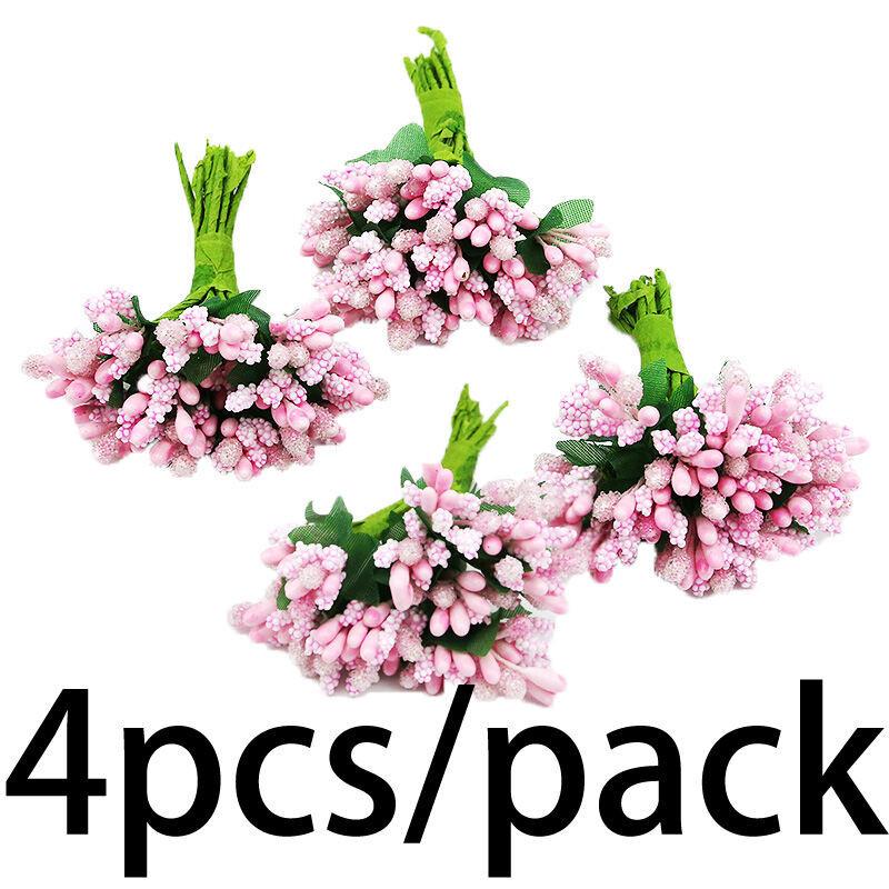 

(4 Pcs/pack) 8Cm Berry Wreath Making Material Plastic Beads Graduation Ceremony Wedding Christmas Decoration Artificial Flowers
