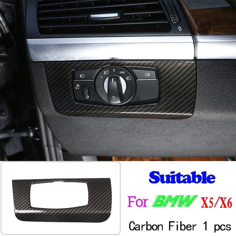 Car Accessories Carbon Fiber Style For BMW X5 X6 E70 E71 2008-2013 ABS Car Interior Decoration Strip Frame Cover Trim Sticker