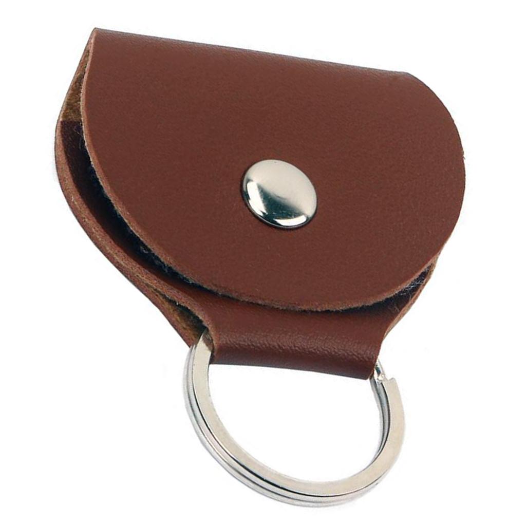 Guitar Pick Holder Case PU Simple Portable Multifunctional Guitar Pick Bag Keychain Gifts