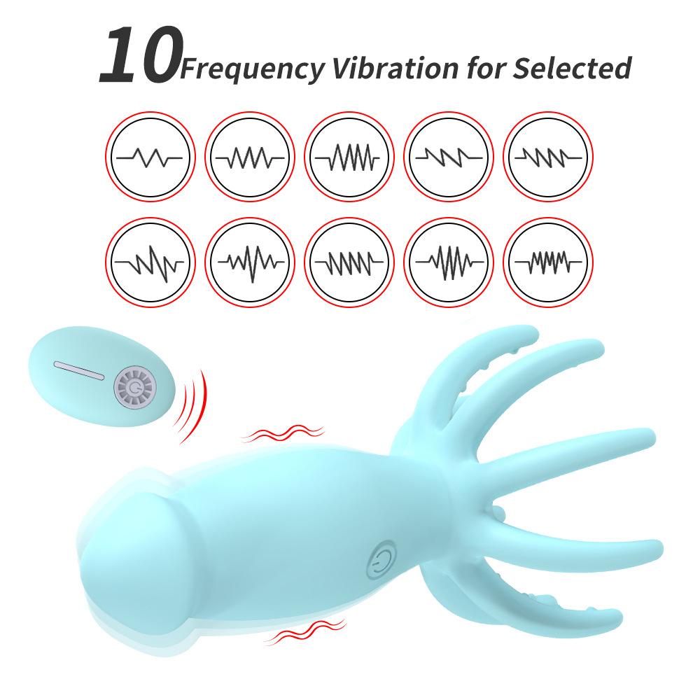 Remote Control Wireless Charging Small Octopus Vibrator Female Octopus Vibrator Masturbation Device Adult Products Factory