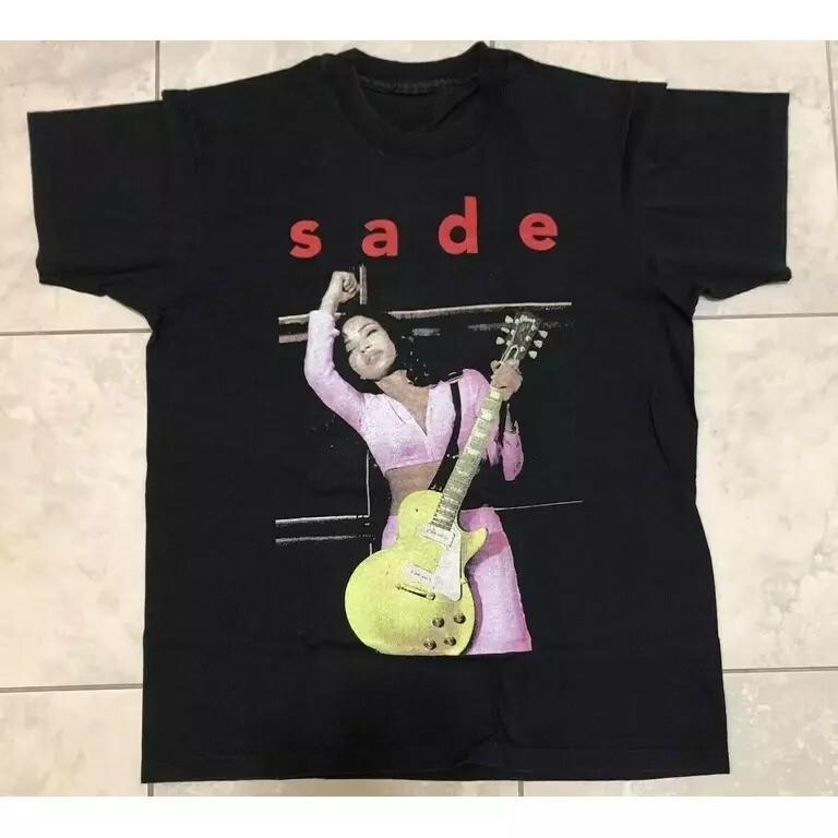 Черная футболка с гитарой Sade Хлопок Все размеры Унисекс S-345XL Унисекс Футболка S
