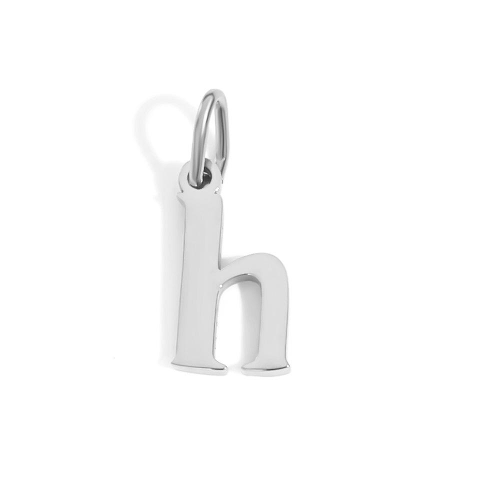Chi Hang Jewelry Stainless Steel Lowercase Alphabet Pendant - 26 Letters