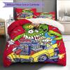 Cartoon Pattern Bedding Quilt Set Quilt Cover Pillowcase Home Decoration Birthday Gift (1 * duvet cover + 2 * pillowcase, without core)