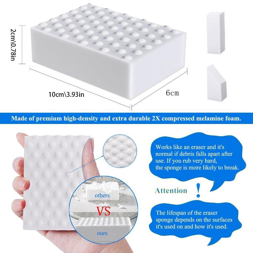 10Pcs Double Compressed Magic Sponge Eraser Multi-Function Cleaning Tools  Bathroom Office