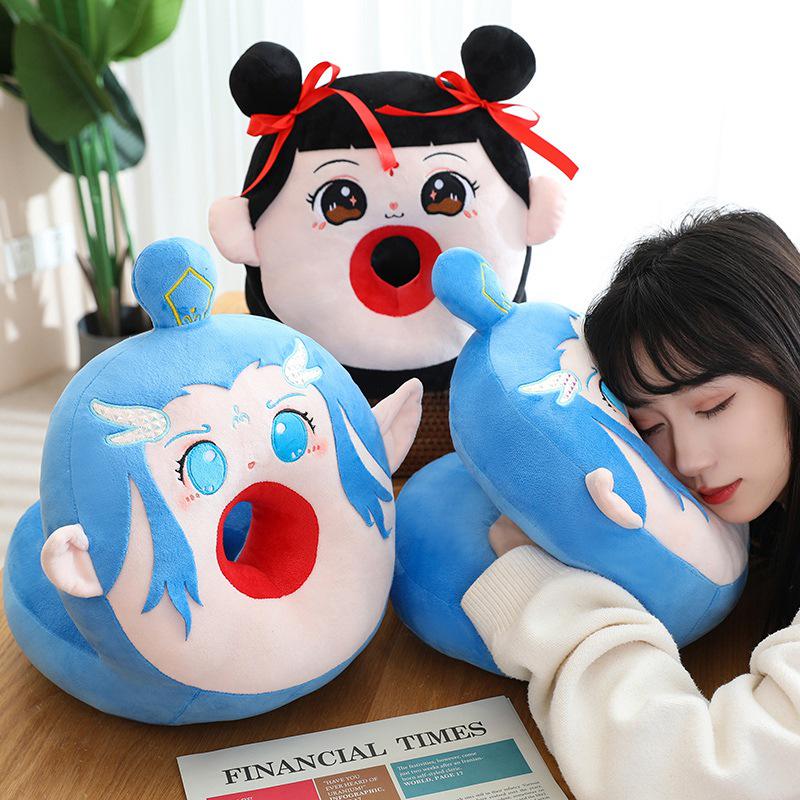 Nezha & Ao Bing Anime Plush Pillow - Office Nap Pillow & Birthday Gift